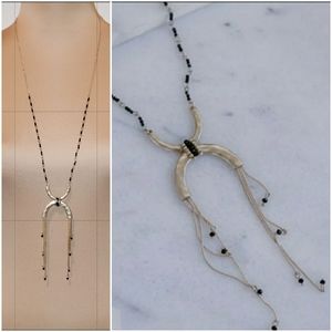 31" gold colored drop necklace